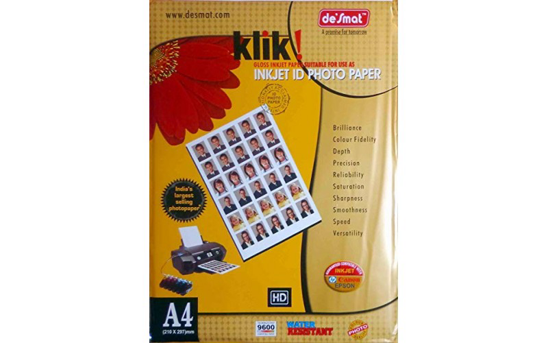 DESMAT INKJET PHOTO PAPER 180 GSM A4 (50 SHEETS)